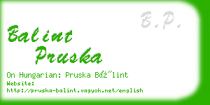 balint pruska business card